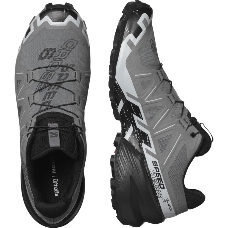 Grey Salomon Speedcross 6 Wide Men's Trail Running Shoes | IE GV6519